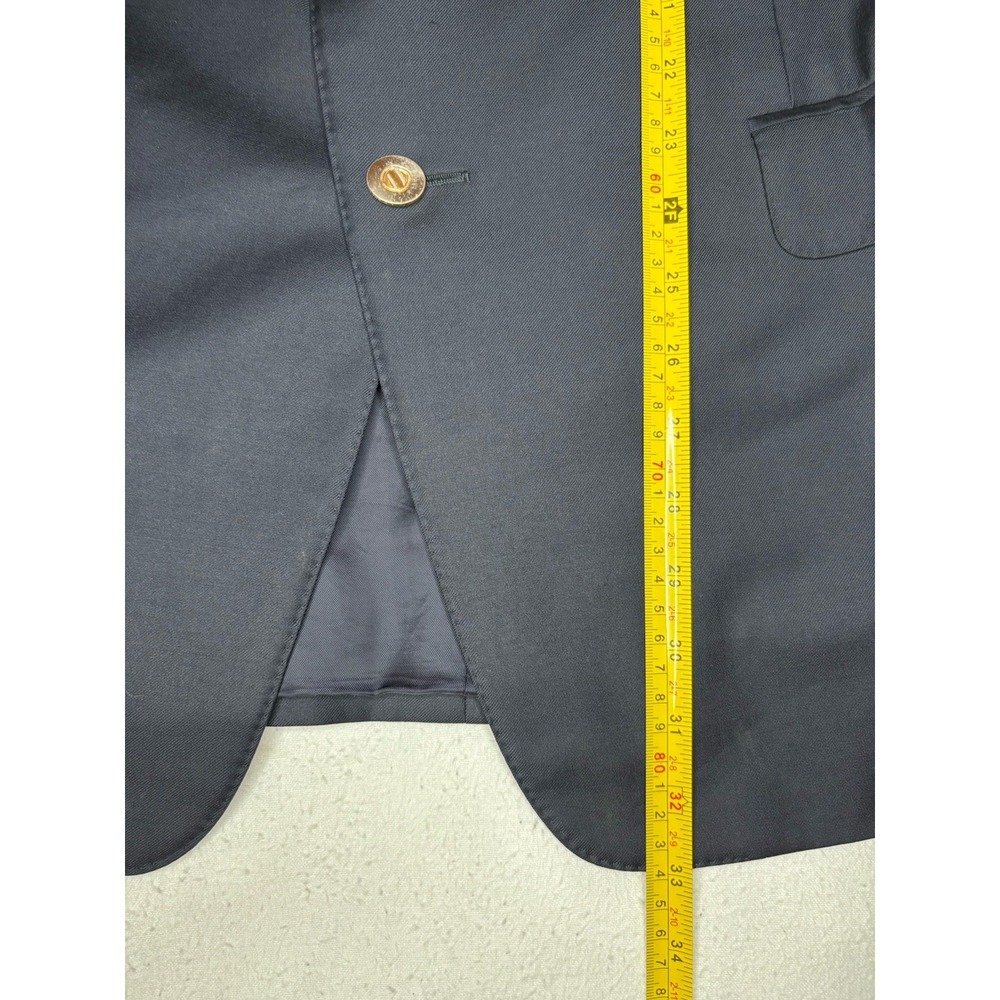 Ermenegildo Zegna Super 100s Fine Worsted Blazer Blue Men's 56 EU 46 US 2 Button - Picture 7 of 9
